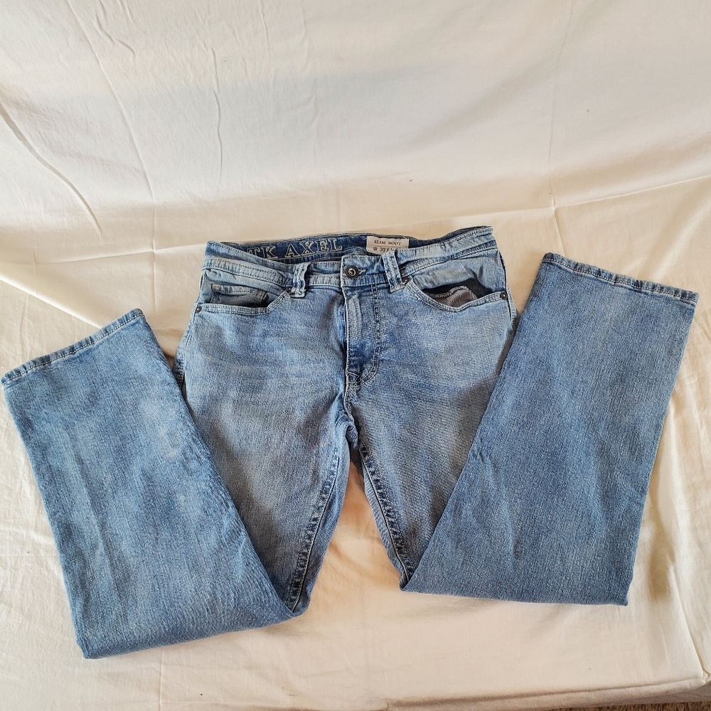 Mens TK AXEL Slim Boot Jeans Size 30x30